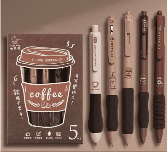Coffee Theme Kawai Pen Set