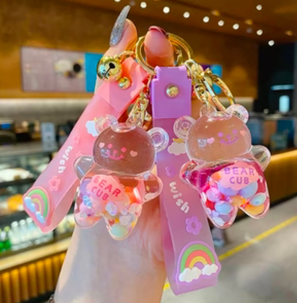 Crystal Teddy Bear Keychain