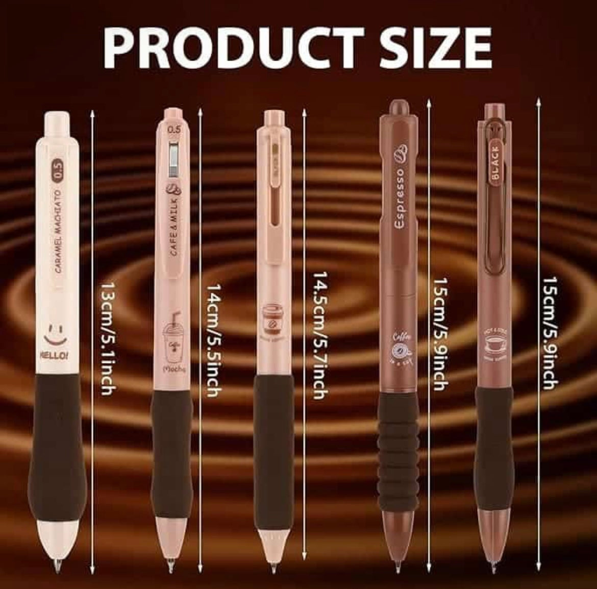 Coffee Theme Kawai Pen Set