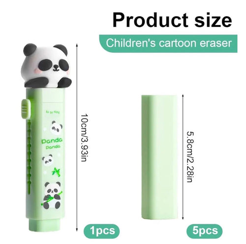 Panda Eraser | Push pull panda eraser (1pc)